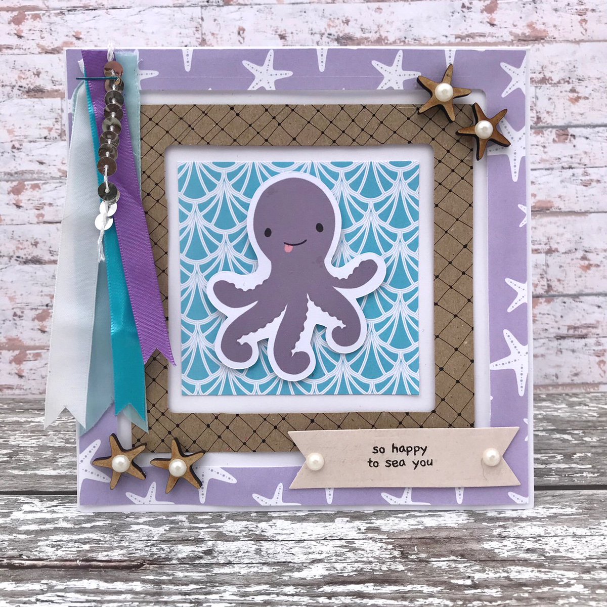 StickerKitten's tweet photo. Today's inspiration comes in the form of this lovely cheeky octopus card made by design team member Christine. See more of the Mermaid Treasures range here: https://t.co/mFFfDQeR1a #crafting #cardmaking #creative https://t.co/fzaN1gYM20
