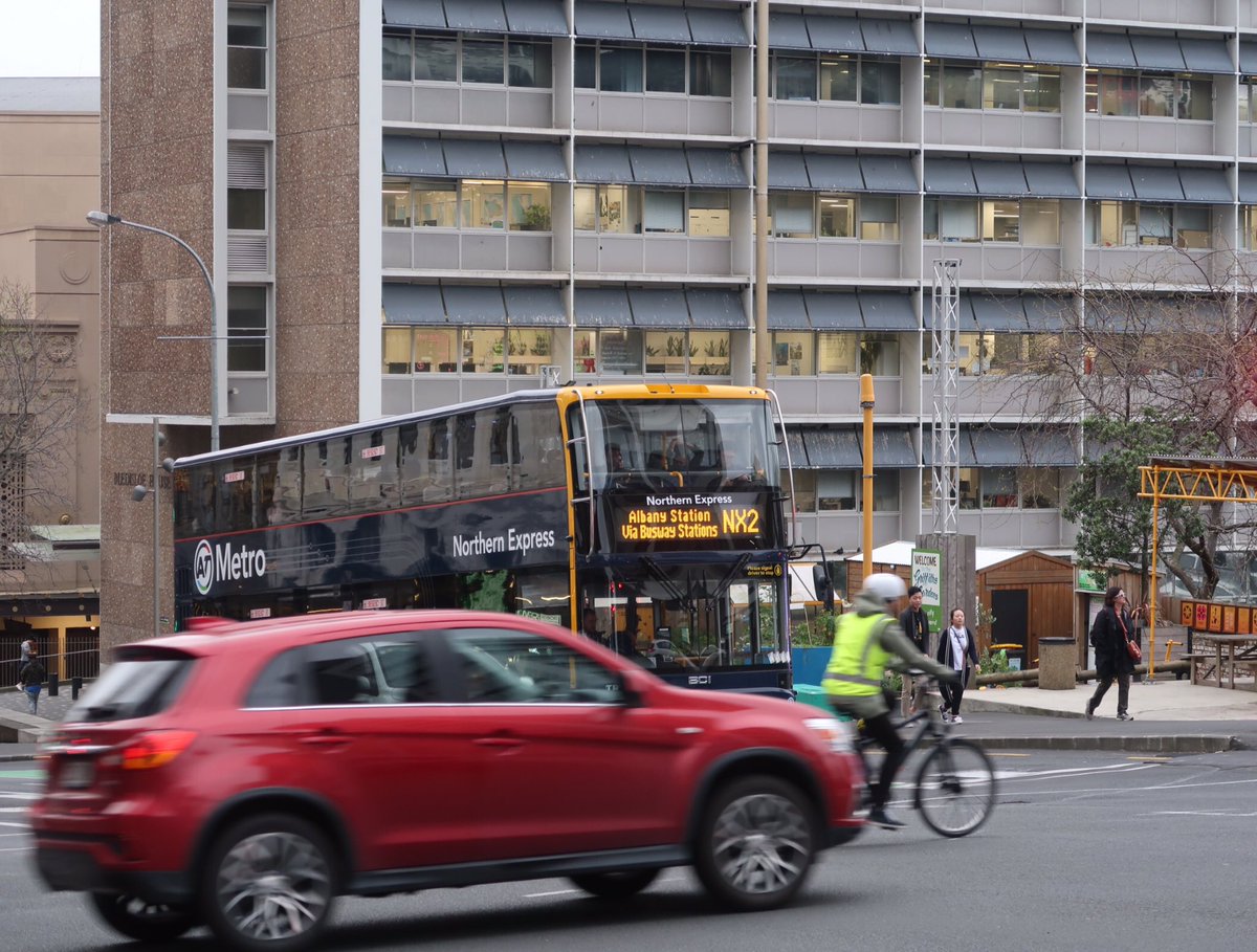 HoughtonSd's tweet image. Checked out the new NX2 service along Wellesley on way home tonight - sight of double deckers feels a positive presence on the street, more grown up! #aucklandgrowingup #emergingurbanism #changingfast #notgoingback