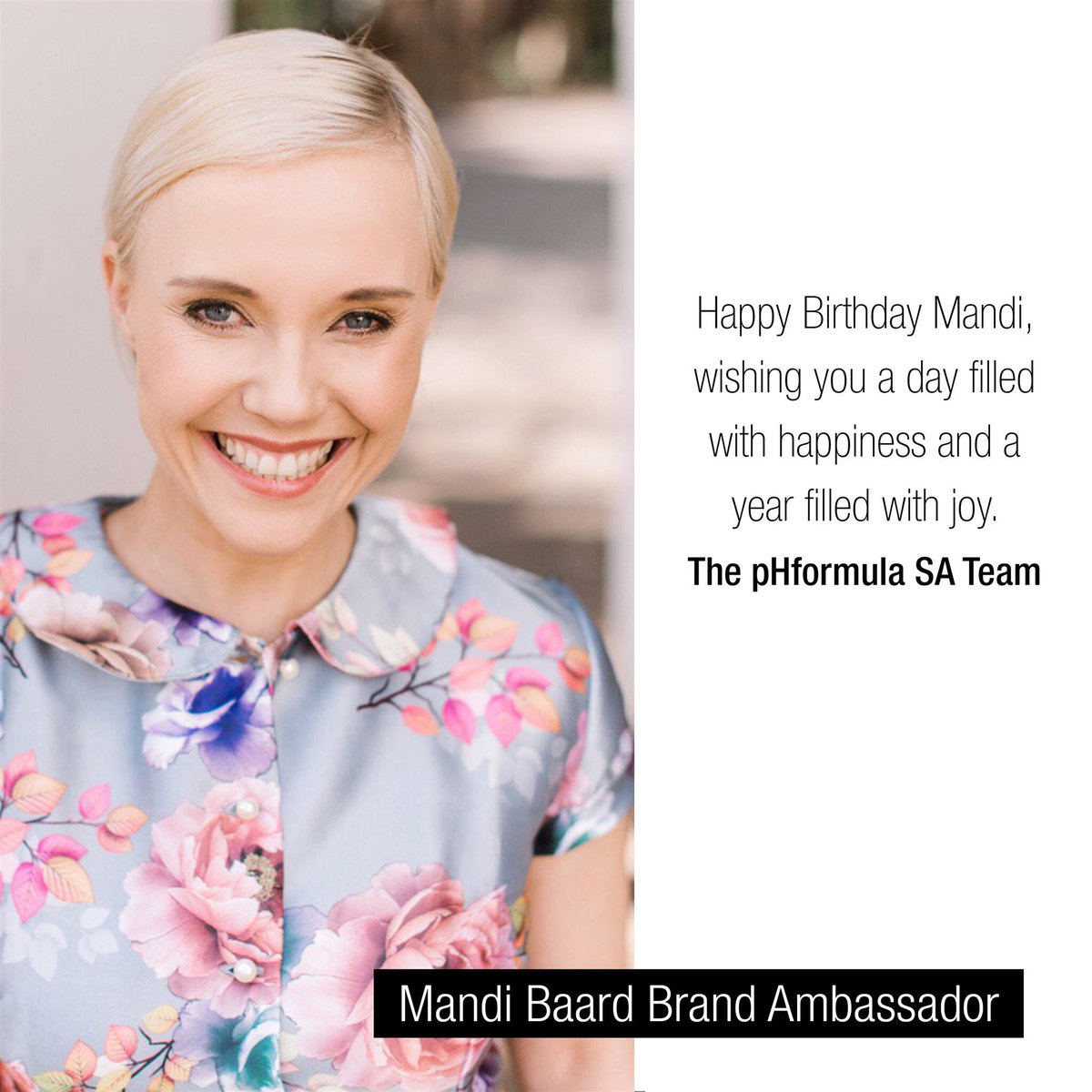 pHformula_SA's tweet photo. Happy Birthday Mandi, wishing you a day filled with happiness and a year filled with joy! #happybirthday #brandambassador #mandibaard #pHformulsa https://t.co/jXtpRzNWxL