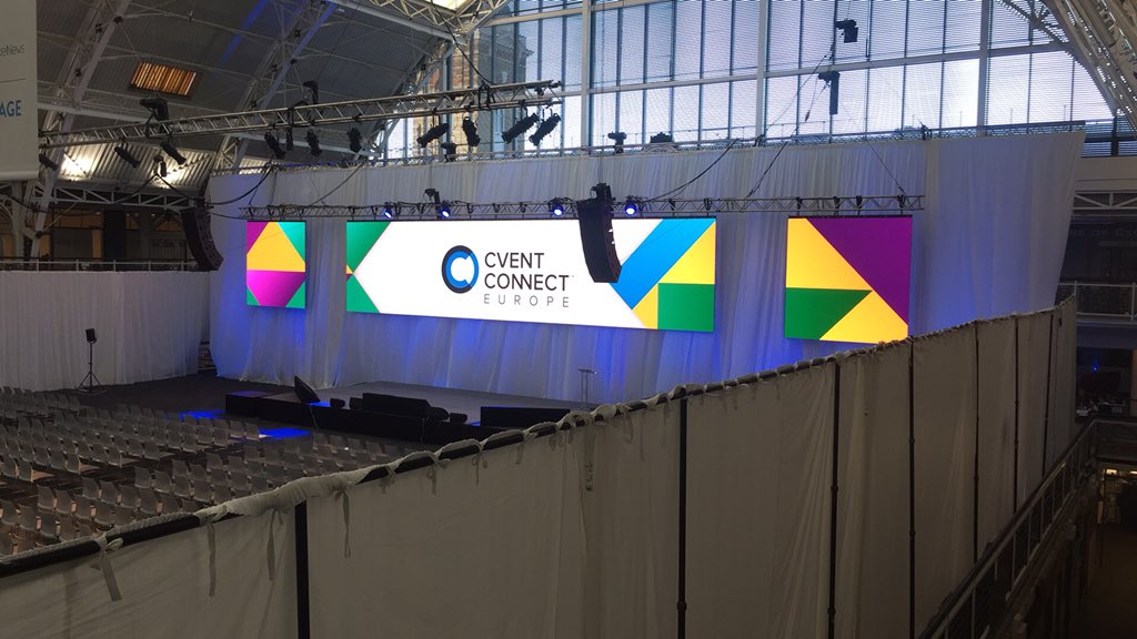 susansheahan's tweet photo. @CventCONNECT super view of th main stage from our pod #cventCONNECTEurope https://t.co/5H2iYCkR5o