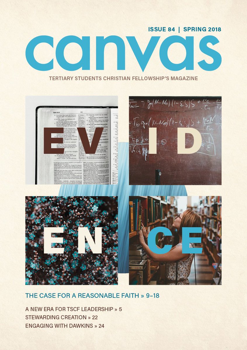 tscf_nz's tweet photo. The spring edition of Canvas is chocker: https://t.co/k2phI5t8qg
On the case for a reasonable faith, Dr Graeme Finlay, Mike Summerfield &amp; Geoff Robson discuss the evidence for Christianity. Also goodbye (sort of) to EU, Paul Windsor on our shared history with UESI &amp; plenty more. https://t.co/1Z1AOdAZYA
