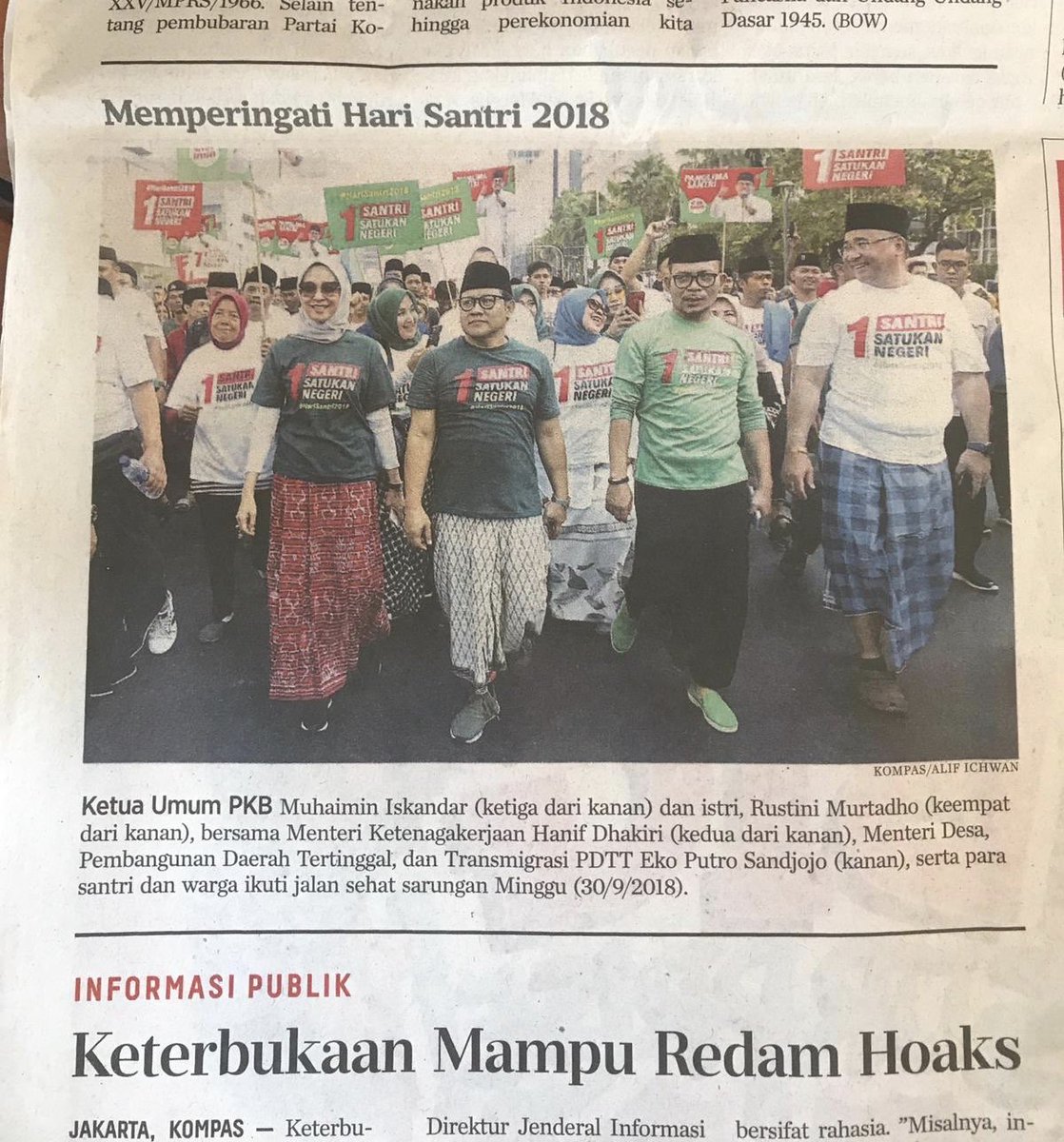 Peringatan #harisantri2018 masuk kompas nda !