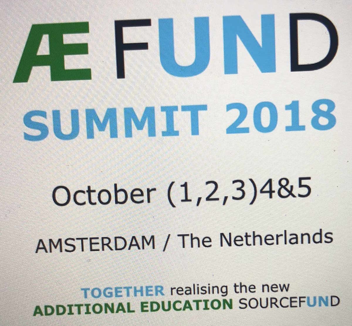 WWFFIIorg's tweet image. … today … the first Ministers of Finance will arrive at the new international meeting … the #ÆFUND SUMMIT is starting ❗️ … 1,2,3(4&amp;amp;5) October in AMSTERDAM / The Netherlands … … together … realising the @AEFUNDorg with worldwide new ADDITIONAL EDUCATION money @WBHoekstra