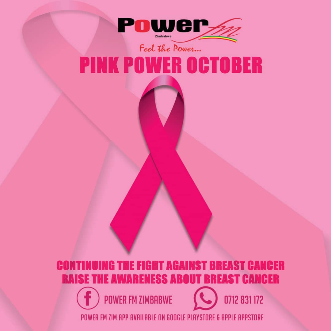 powerfmzimbabwe's tweet photo. It's Breast Cancer Awareness Month #BCAM
#PinkOctober
#PlayaRole in raising awareness @breastcancernow
@classic263
@263lod @Chamvary @DJSliqKay @ButterphlyPhunk https://t.co/AwlI0QZz6c