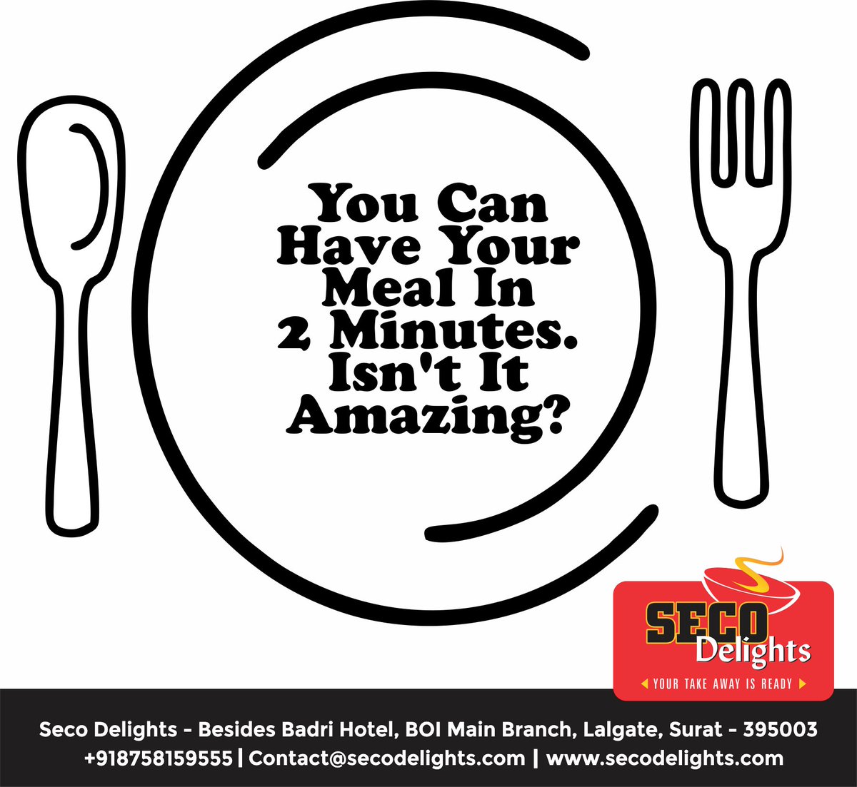 SECODelights's tweet photo. You can have your meal in 2 minutes. Isn’t it amazing? 
# 2 Minutes # Amazing https://t.co/2tFVFRDKdB