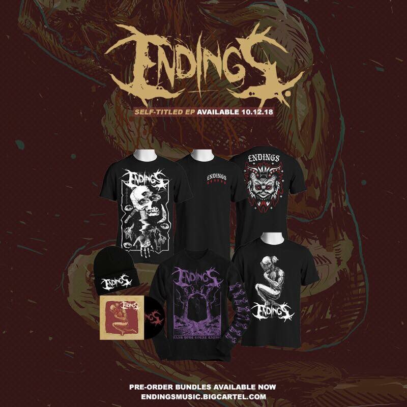Pre-sale bundles, available now!! limited run only.   
Get yours now!
Every purchase comes with pins and stickers. 
Bundles will be shipped mid November. 
Endingsmusic.bigcartel.com