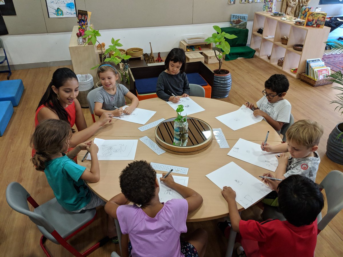 ASBIndia's tweet photo. KG students @ASBIndia worked on “Math About Me” while Grade 5 students studied the Indus Valley Civilization. Engaged inquirers all around! #IndividualizedPathways #ASBIndia #WhatSchoolShouldBe @c_alan_johnson @fionacrossthec @SmithiesjM https://t.co/cXsfjFHJwD