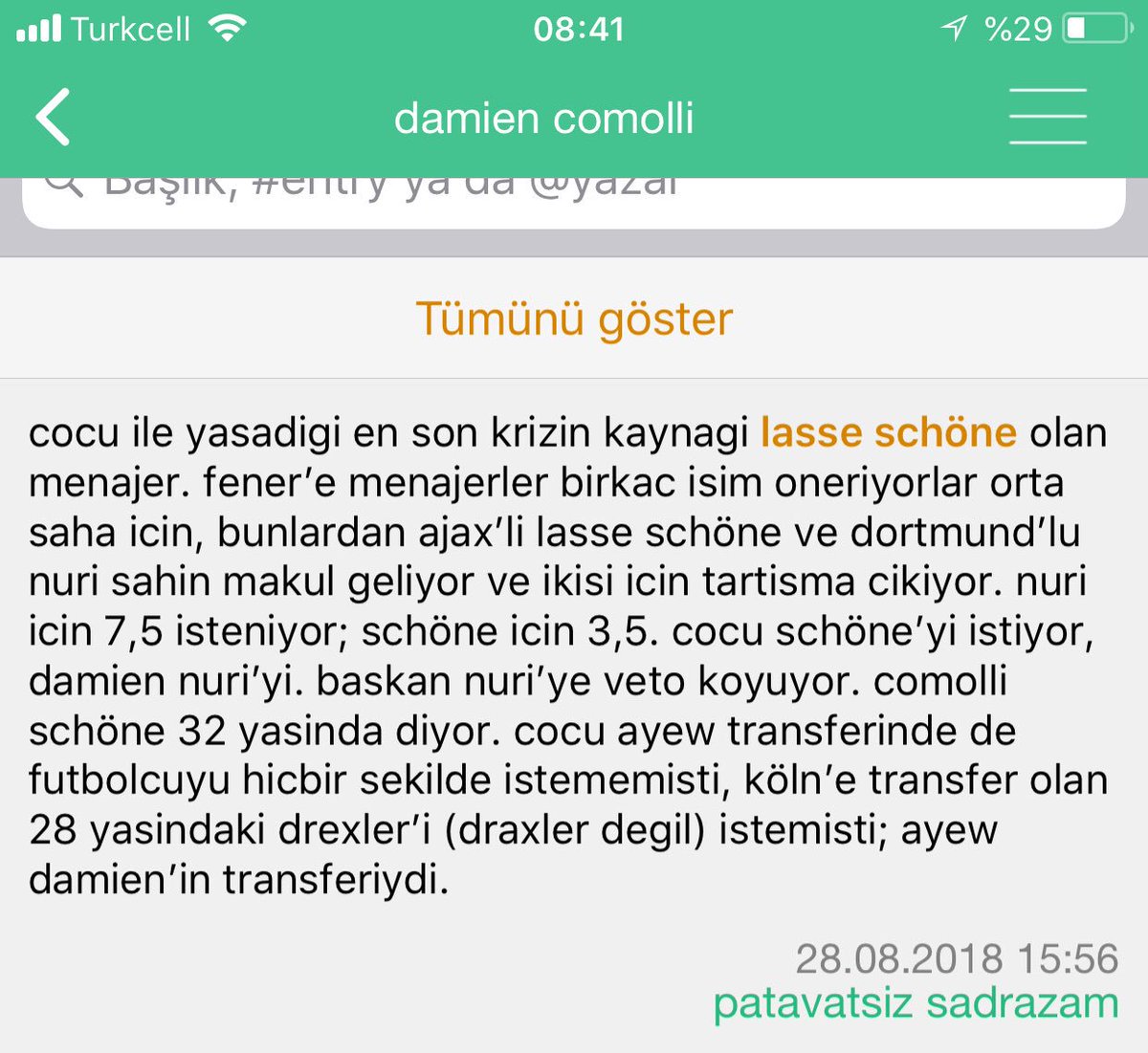Ulan Serdar Ali Çelikler sabah sabah altıma sıçtım gülmekten...
Kedi kaçtı gitti odadan...
Drexlermiş hem Draxler değil