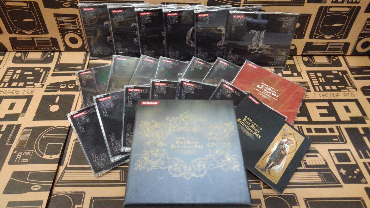 アキハバラ Beep No Twitter 悪魔城ドラキュラ Best Music Collection Box が入荷いたしました こちらは 悪魔城ドラキュラシリーズ初期の作品から最新作までほぼ全てのサウンドを収録した18枚組のcdと山根ミチル氏のインタビューやレコーディング風景を収録したdvd