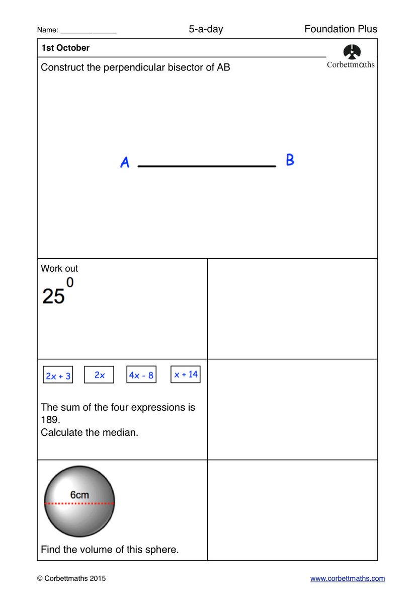 Corbettmaths's tweet photo. Studying for Higher GCSE Maths? Try today's Foundation Plus, Higher &amp; challenging Higher Plus #maths5aday answers: https://t.co/y0pzhCfwdz https://t.co/dBjl4YIGdg