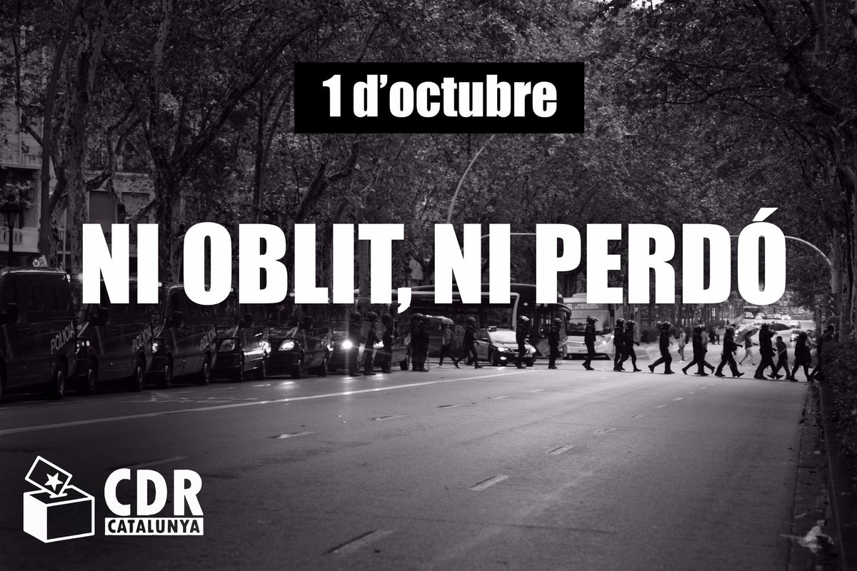 CDRCatOficial's tweet photo. #1Oct Ni oblit, ni perdó 

- #LLEIDA | LL-11 (davant CLH direcció BCN)
- #GIRONA | TAV
- #TARRAGONA | AP-7 (Vandellòs)
- #MARTORELL | AP-7
- #BARCELONA | Manifestació

Avui tornem a demostrar que els carrers sempre seran nostres.

#TardorCalenta #CatalunyaAra https://t.co/j6kfLmWkPH