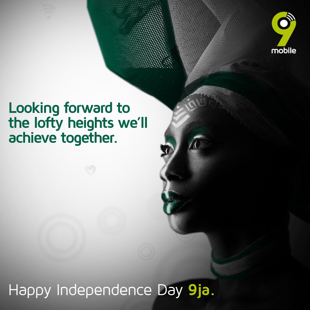 Looking forward to the lofty heights we will achieve T O G E T H E R. Happy Independence Day 🇳🇬 #9ja #HappyIndependenceNG⁠ ⁠ <a href="/9mobile/">yogesh</a> #9mobileCares #October1st #NigeriaAt58⁠ ⁠