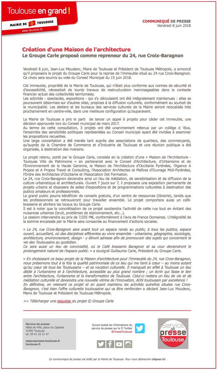 Espace Croix-Baragnon : #building #toulouse #architecture #immobilier #city #urba