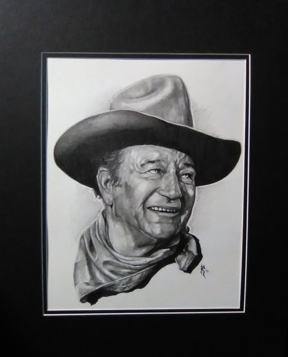 RoninRon1's tweet photo. This is an 11 x 14 pencil portrait of John Wayne, The Duke!  @JohnDukeWayne  @JohnWayneFans #theduke #johnwayne #westernicon #pencilart #pencilportrait https://t.co/8P4VWgIjXs