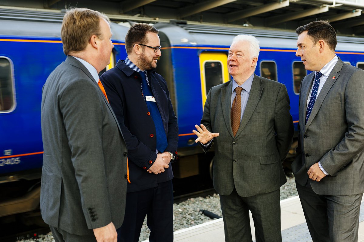 Huge thank you to <a href="/John_Forkin/">John Forkin MBE</a> from <a href="/MarketingDerby/">Marketing Derby</a> for supporting <a href="/EMTrains/">EMTrains is now EMR</a> today, as Derby Station returns to ‘business as usual’ for train services, following the completion of the £200m Derby Resignalling project. Great news for the City! Photograph by: <a href="/derbyphotos/">‘AV IT Media</a> #Derby
