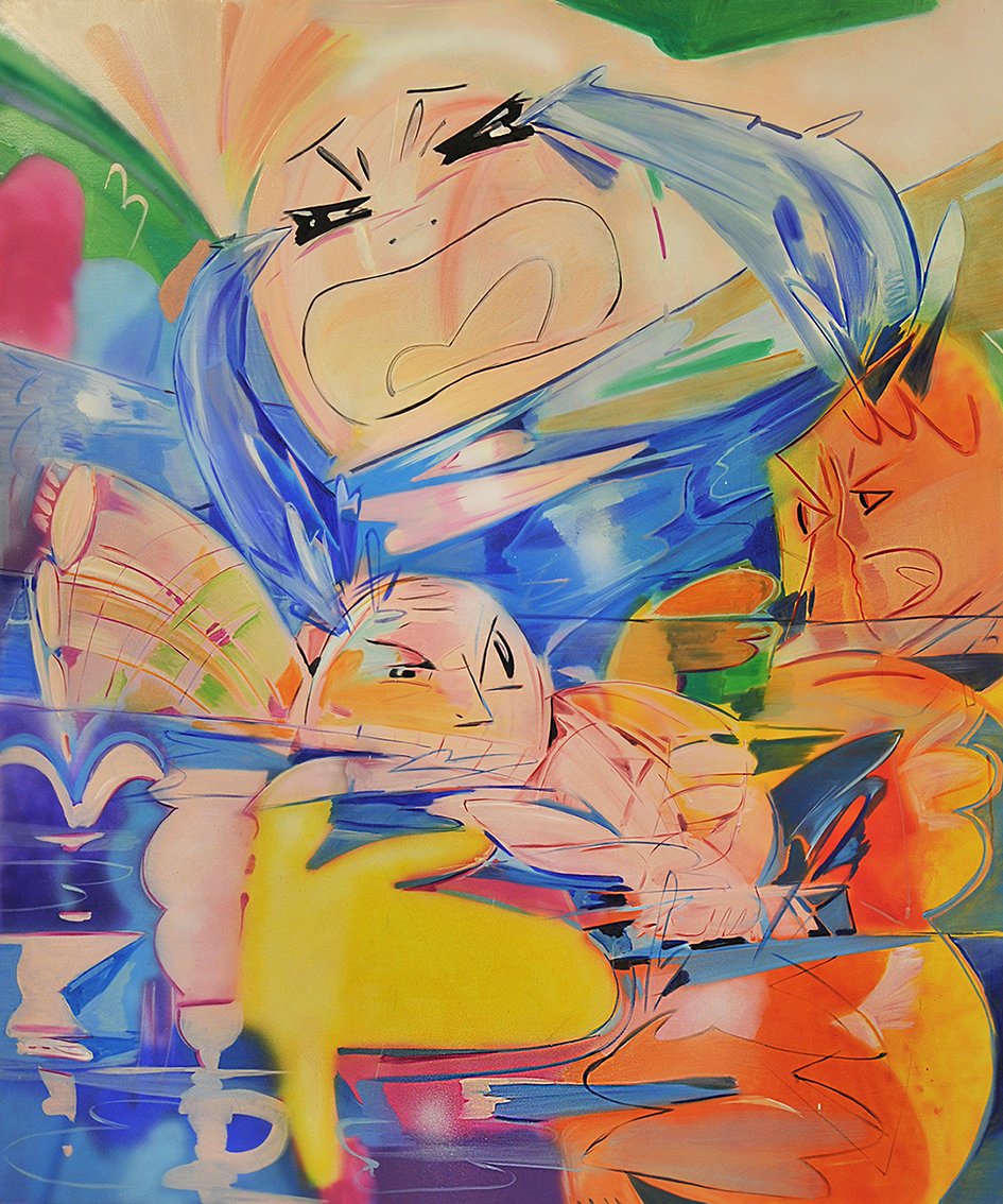 MaakeMag's tweet photo. Today on Maake we talk w/painter Hoda Kashiha about incorporating imagery from pop culture, cartoons &amp; emojis into her work &amp; and blurring the lines between traditional definitions of gender and gender norms. Issue 7 was curated by @TSANetwork #HodaKashiha #MaakeMag #issue7 #art https://t.co/95Zoay2nQz