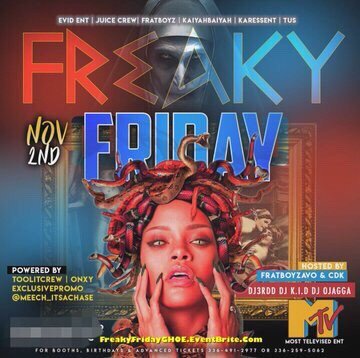 DrippyLis's tweet image. Nov 2nd ‼️

#KaressEnt  PRESENTS 

#FreakyFridayGhoe 💦

Hosted By @@MrKaress  

Music By @RealKiD__ 

Get Your Tickets Now ⬇️
FreakyFridayGhoe.Eventbrite.com

#NCAT #UNCG #BENNETT #WSSU

#TURNUPSQUAD #EVIDENT #JUICECREW #FRATBOYZ #KARESSENT #KAIYAHBAIYAH