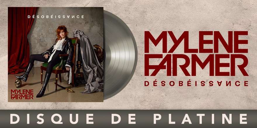 HashtagNP's tweet photo. En 8 jours, #Désobéissance le nouvel album de #MylèneFarmer est Disque de Platine. https://t.co/HLbdMpUQ7w