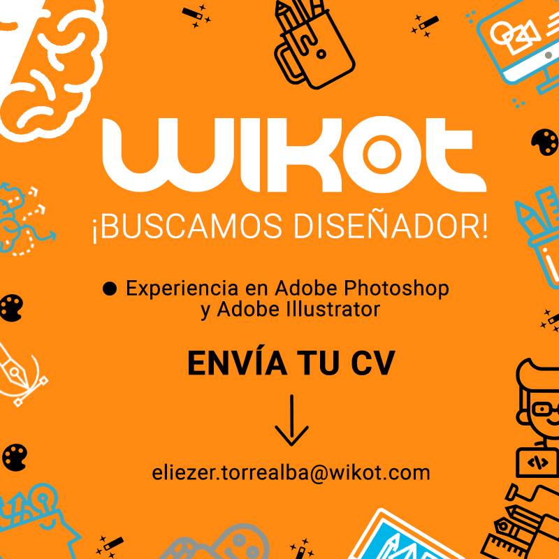 wikot's tweet photo. ¡Buscamos diseñador gráfico! ¿Quieres ser parte del equipo? Envía sin miedo tu CV y portafolio a la siguiente dirección: eliezer.torrealba@wikot.com (oferta presencial). #Caracas #FelizLunes https://t.co/10oJlvnSTP
