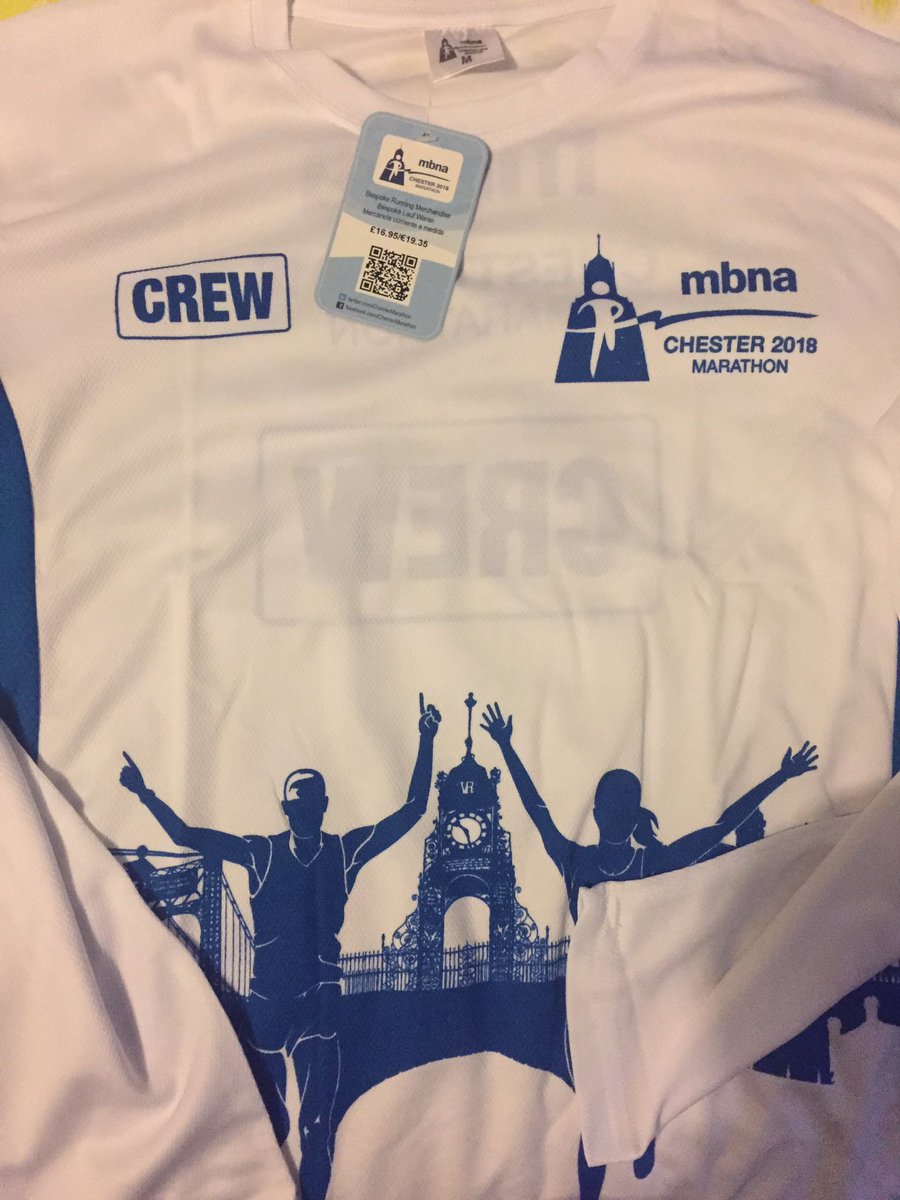 GuyMarston's tweet photo. @chestermarathon had a great day yesterday, new PB, loved the weather you organised 😉, marshals superb... only slight problem is I was given a ‘crew’ shirt &amp; only realised when I got home. Is it possible to send me the correct shirt (I can send this one back of course). Thanks! https://t.co/hfs9XhxtJD