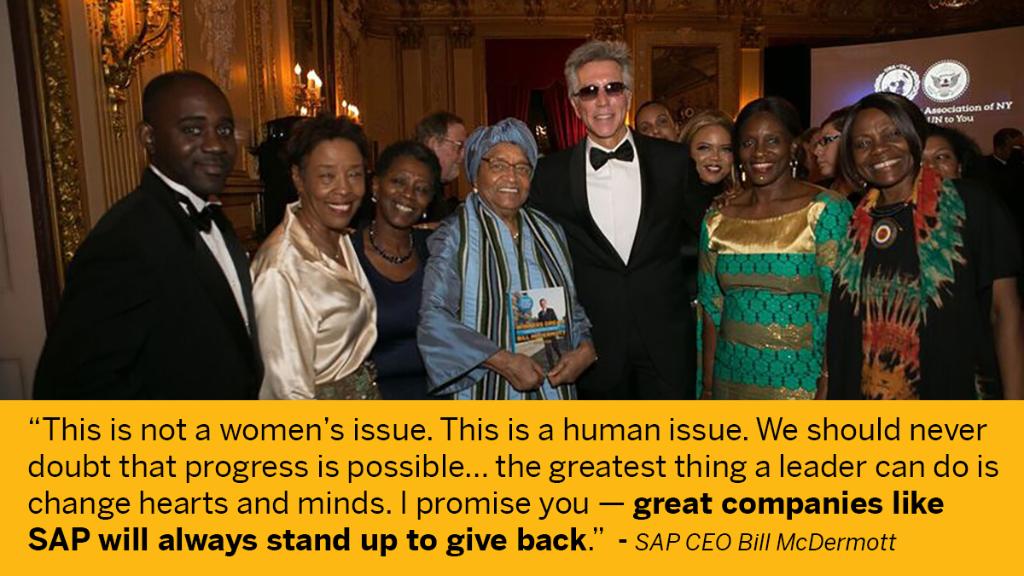 SAP's tweet photo. We're proud to announce that our CEO @BillRMcDermott's groundbreaking work in promoting gender equality has been recognized by the @UNANYC: https://t.co/ItHYG0Lobd https://t.co/aPgfzm2dBz