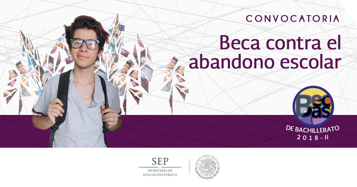 ¿Estudias el bachillerato y estás en riesgo de abandonar tus estudios? Solicita esta beca y sigue cumpliendo tus metas: bit.ly/2CRHPcI #BecasSEP