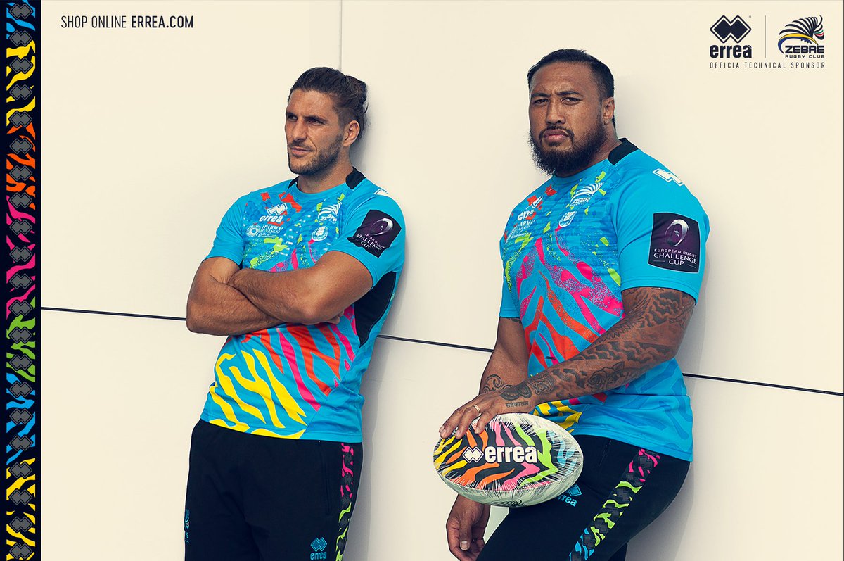 Zebre Rugby Club Zebre Rugby Revealed Their European Erchallengecup 18 19 Jersey Produced By Erreaofficial With The Same Rainbow Zebra Stripes But On A Sky Blue Background What Do