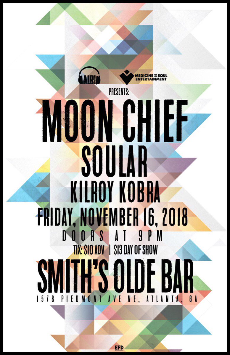 Soular_Band's tweet photo. Excited to announce we’re playing @SmithsOldeBar with Moon Chief and Kilroy Kobra on November 16! Get your tickets now: https://t.co/tUDPSL0oyF https://t.co/UWCryurlAS