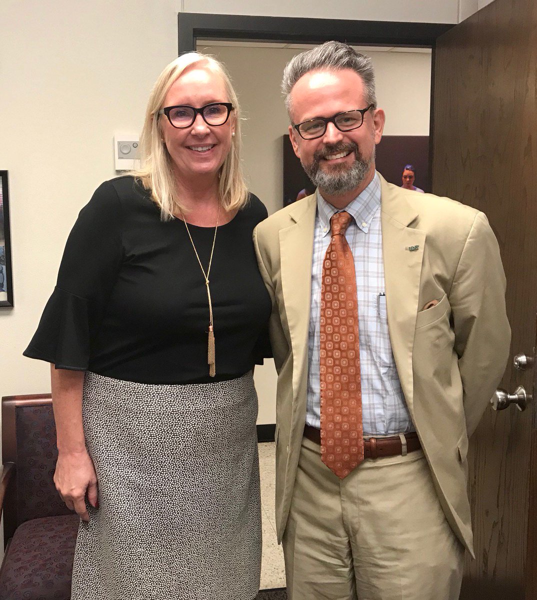 NealeChumbler's tweet photo. I just had a great meeting with Abigail Tilton, Dean of the @txwomans College of Arts & Sciences. It was nice getting to know her and I enjoyed our chat about our ongoing collaborations with our Joint Master of #SocialWork Program. https://t.co/vVorV7bSoE