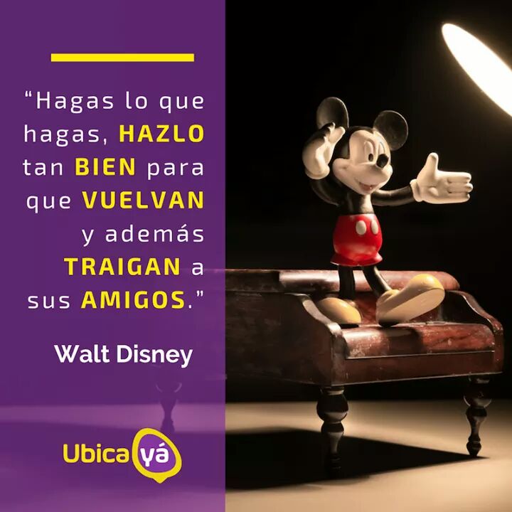 Ubica_Ya's tweet photo. #Frases "Hagas lo que hagas, HAZLO tan BIEN para que VUELVAN y además TRAIGAN a sus AMIGOS." Walt Disney

#Pymes #Motivación #Negocios #Empresas #PaginaWeb #Comercio #Marketing #Publicidad #Emprendimiento https://t.co/nZ9yCMUb4K