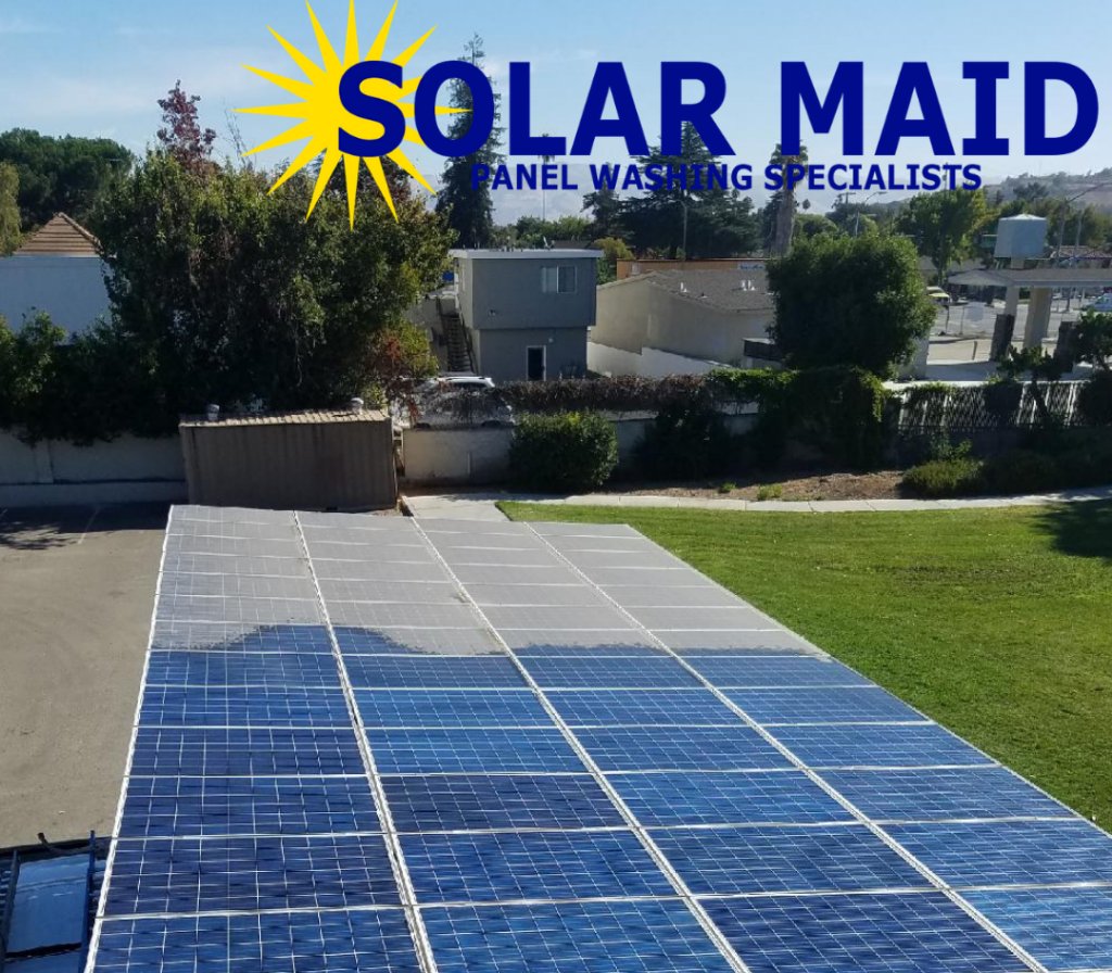 solarmaid's tweet photo. Look at the difference in these clean and dirty panels! It's amazing what a difference a quick cleaning can make, not only for the look of the panels, but more importantly, the efficiency of the overall system. Call Solar Maid today and schedule your panel cleaning! https://t.co/mpQwA90Xvo