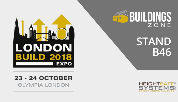 Heightsafe's tweet photo. Haven't you heard? Our specialists are exhibiting at the @LondonBuildExpo from 23-24 October! Head to stand B46 within the Building Zone to learn more about how we can become Your Specialist Work at Height Partner. 

#LondonBuild #Expo #Heightsafe - https://t.co/HI9Qj1uDLj https://t.co/HGwtidFMFQ
