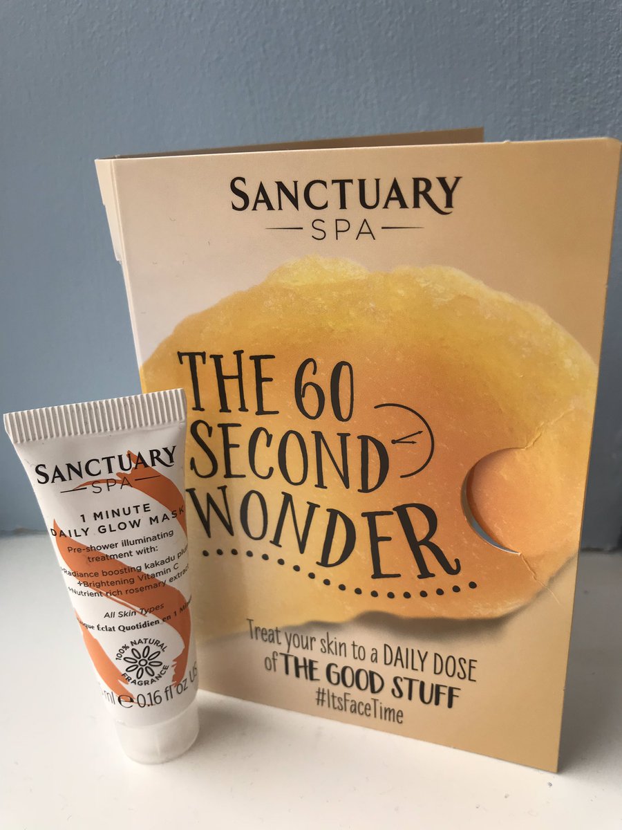 vanessabeautyk's tweet photo. Thanks @sanctuaryspa for this fab 1 minute mask, looking forward to trying! #sanctuaryspa #ItsFaceTime #facemask #beauty #spa #sanctuary #sunderland #northeast #skincare #dailyglow https://t.co/0VEQYCbaBh