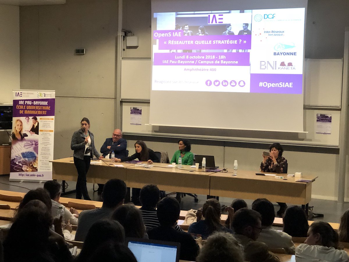 IAEPauBayonne's tweet photo. C’est parti pour l’#OpenSIAE « #Reseauter : quelle #strategie ? » // Merci au public et à nos intervenants présents ce soir pour échanger sur cette thématique ! https://t.co/QM4WOt67JH