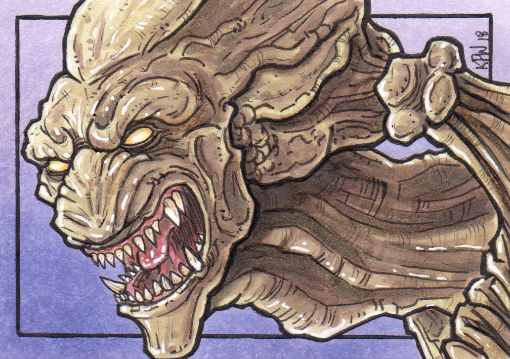 KevinPWest23's tweet photo. Day 07: Pumpkinhead @SWinstonSchool @lancehenriksen #Inktober2018 #Monstober2018 #Horror #Scary #Creepy #Ink #Copic #GellyRoll #ArtCards #TradingCards #Pumpkinhead #StanWinston #LanceHenriksen #Pumpkins #PumpkinPatch #GreatPumpkin #Evil #Revenge #Hag #Demon #F_Hashtags https://t.co/IrvY1ZAhdS