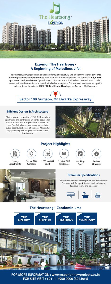 #ExperionWesterlies perfect township on Dwarka Expressway in 100 Acres plus has comprised with extravagant amenities . This perfect destination offer full comfort, convenience, fun and much more. Read More: bit.ly/2yaAPCG