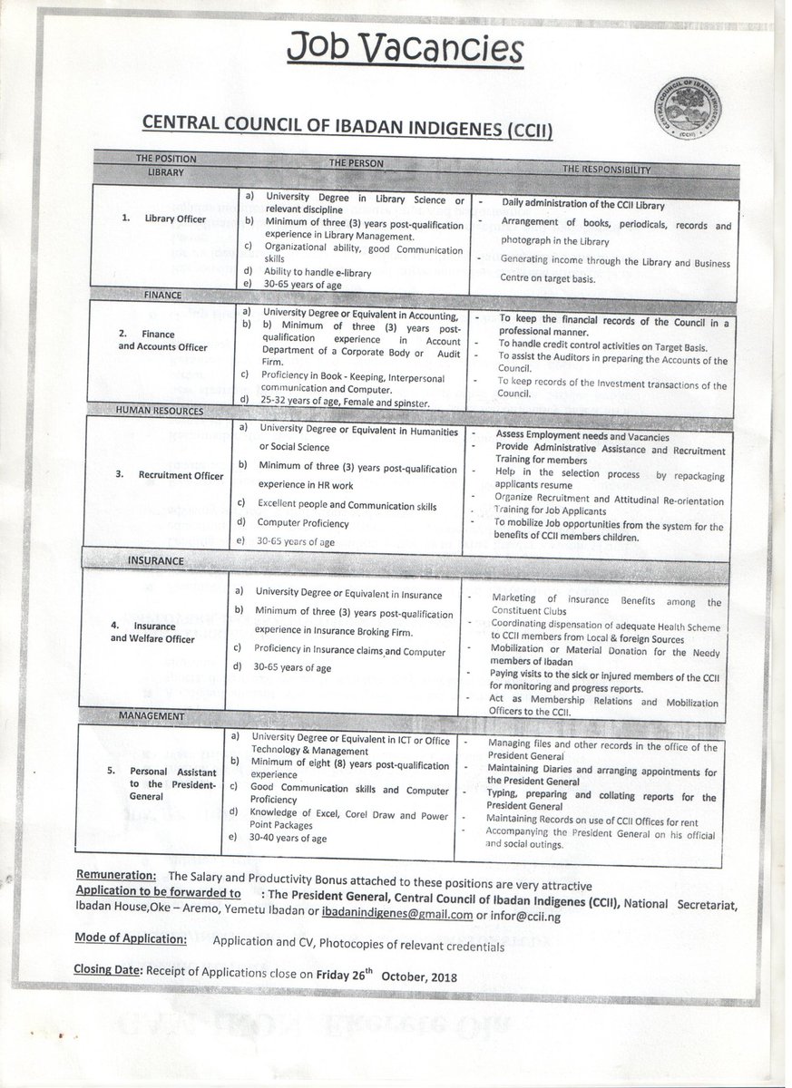 CCIIBADAN's tweet photo. CCII SCHOLARSHIP AND JOB VACANCY.
Pls visit our webpage for more info https://t.co/yLxRtXePBg https://t.co/6v6Zfk4un9