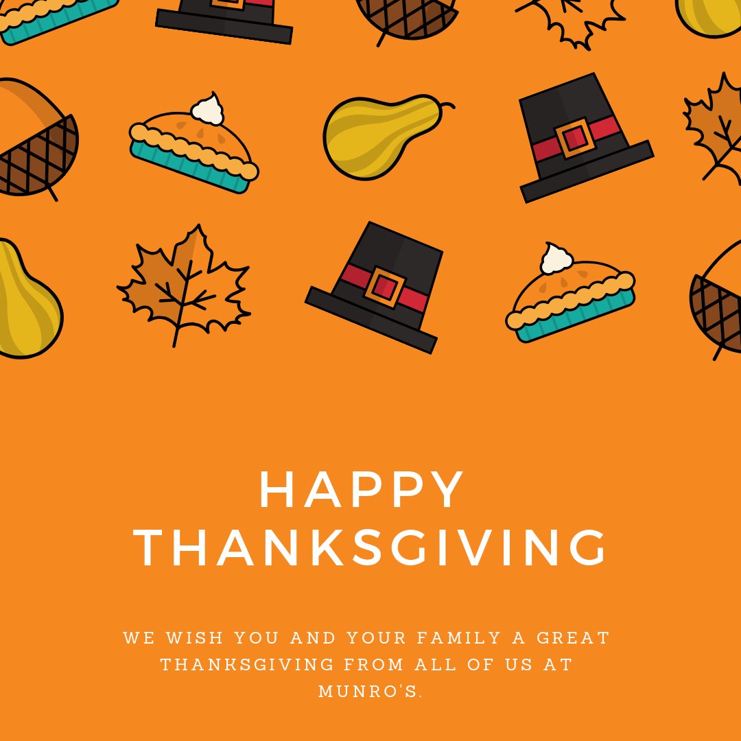 We want to wish you all a wonderful Thanksgiving.