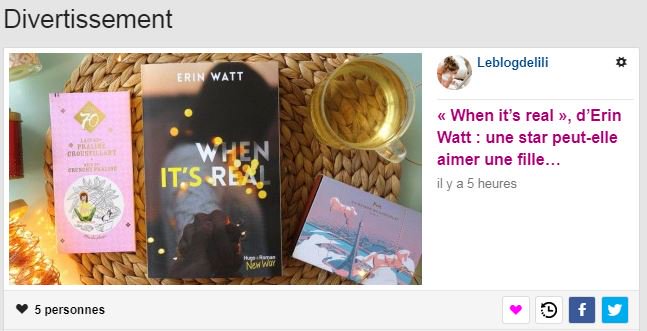 LeBlogdeLili's tweet photo. 📚 Mon billet sur #WhenItsReal d'Erin Watt est en sélection "Divertissement" sur @Inspilia : une belle histoire d'amour à découvrir ! https://t.co/iPTTRRmsP5 https://t.co/V8kyapCQfI