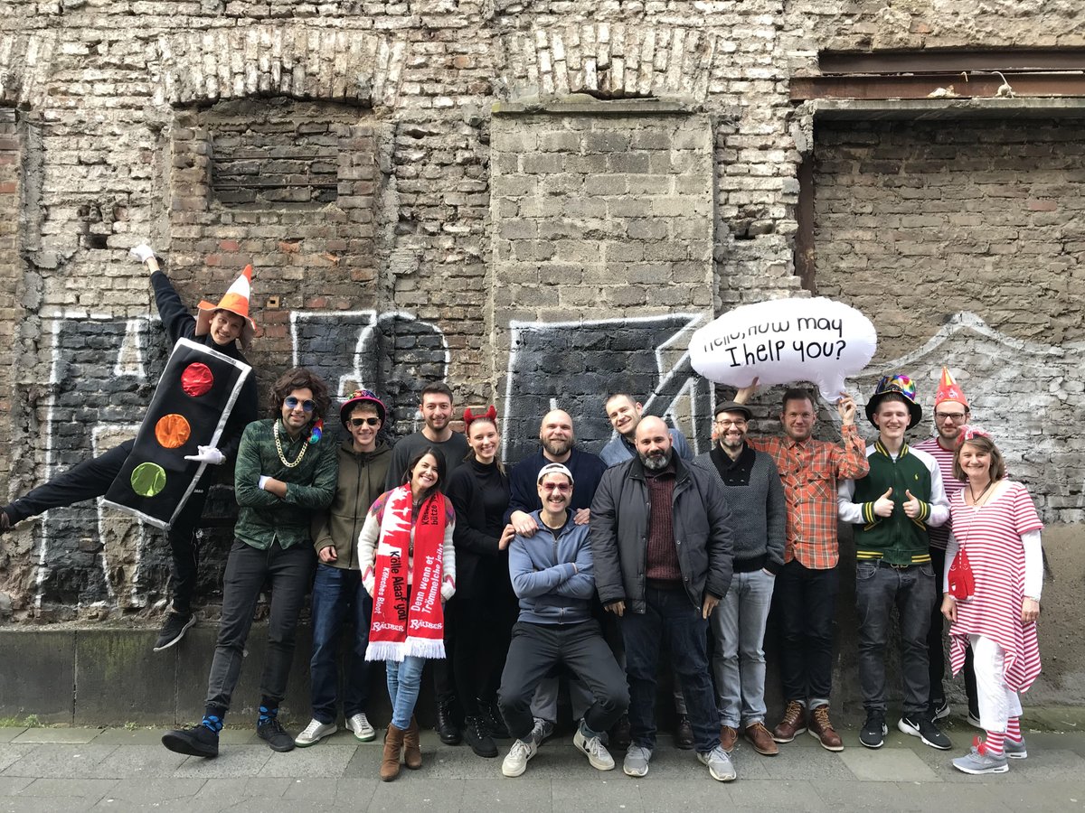 SAFARIRhineland's tweet photo. Nicht nur im #Karneval lustige Zeitgenossen: @userlike freuen sich auf ihre Session am Donnerstag! Das willst du nicht verpassen! 😊🎉 #startupsafari #safaricologne #userlike https://t.co/Jom9oiMrlI