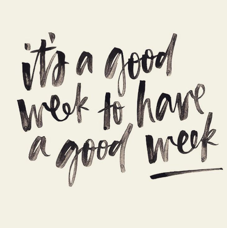 It’s a good week to have a good week!