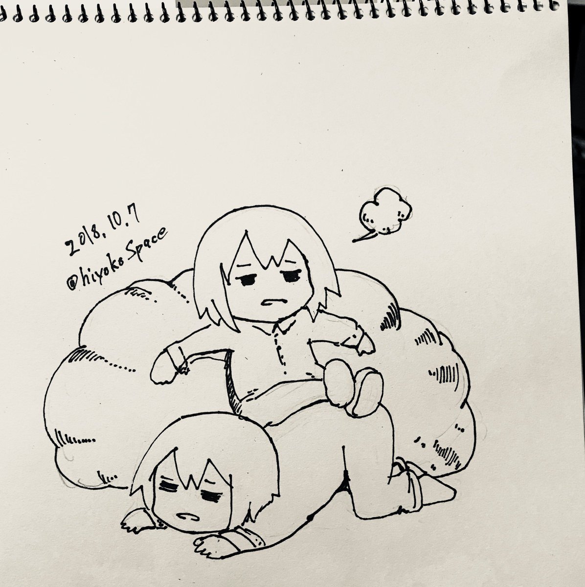 サボってたわけじゃないの
不意の眠気に勝てなくて 昨日はアップできなかったの
#inktober #Inktober2018 #インクトーバー