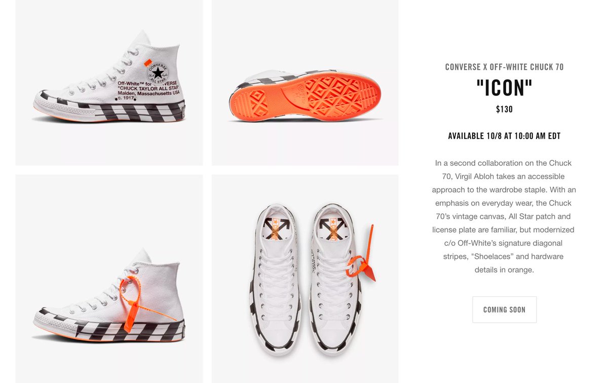 converse off white chuck 70 icon