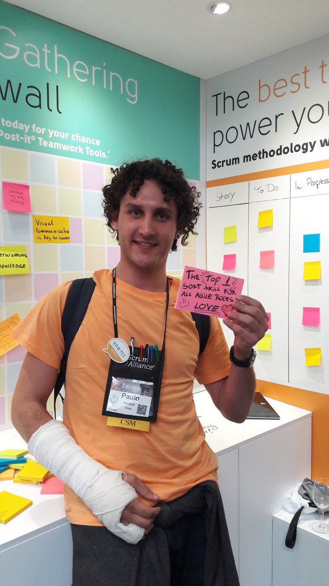 paulo_dev's tweet photo. The top 1 soft skill nobody tells you about #SGLON18 #postit #Scrum https://t.co/HPsG0BQq5J