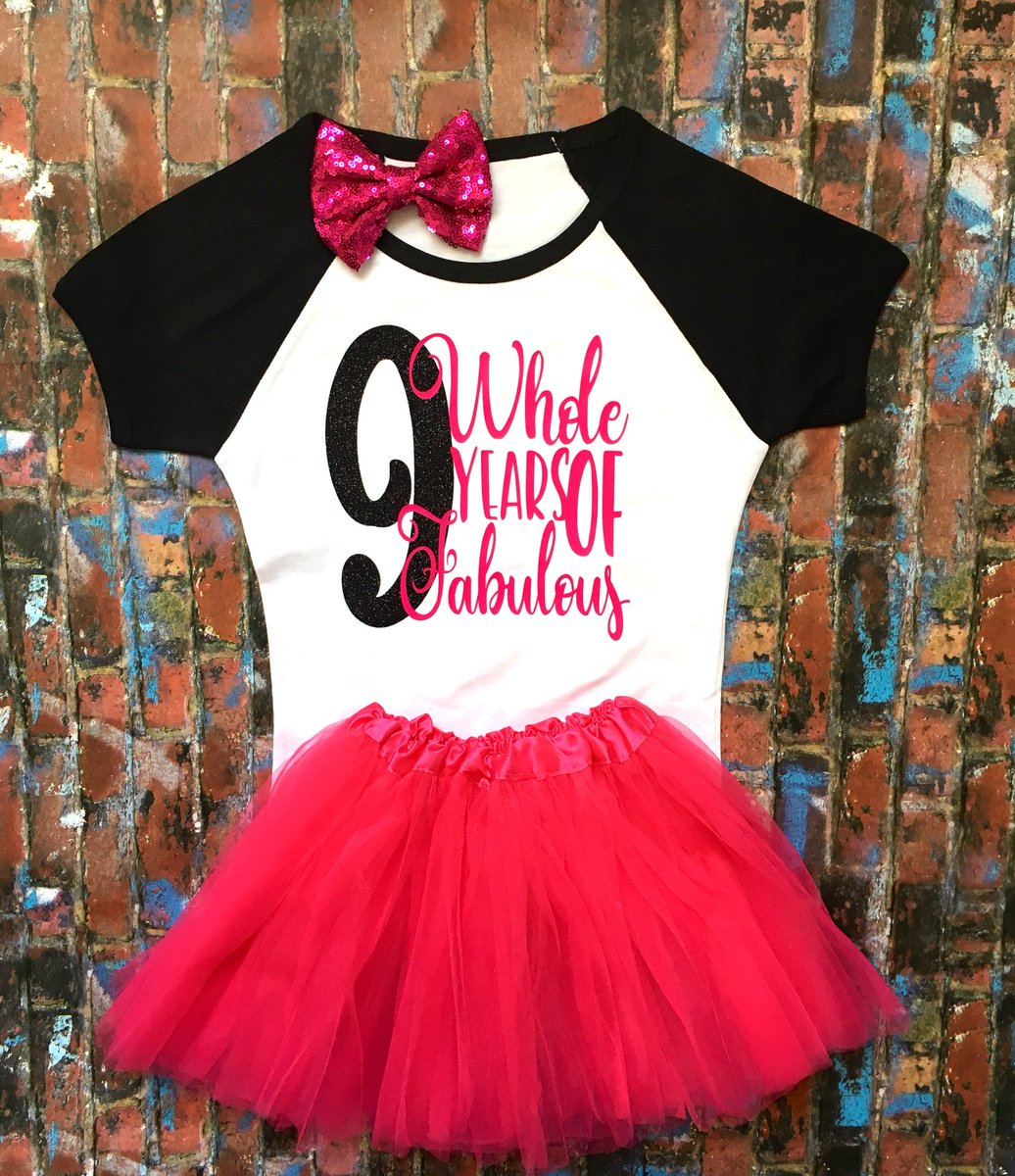 9th birthday shirt girl
