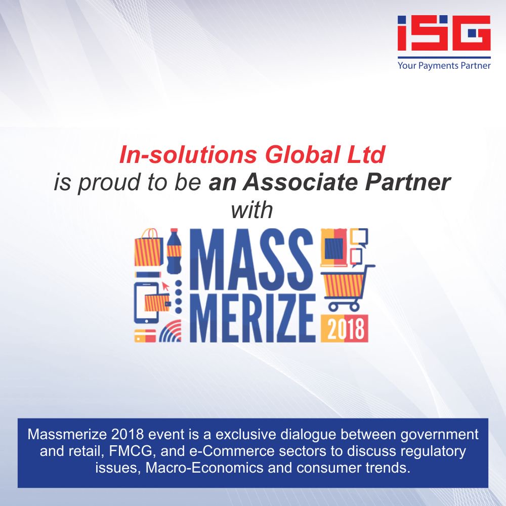 ISG_Payments's tweet image. In-Solutions Global Ltd. is proud to announce association with FICCI's event Massmerize 2018

Consumer Connect - an online consumer case filing and management portal is powered by ISGPay, a flagship product from ISG.

#ConsumerConnect #DigitalBanking #PaymentGateway
