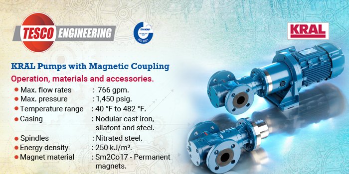 Tescosaudi's tweet photo. #TESCOEngineering, a leading supplier of #IndustrialPumps, offers #KRALpumps with #MagneticCoupling in Saudi. Compared to conventional shaft seals, the materials of the magnetic coupling have far better high temperature capability.
To know more, visit @ https://t.co/Phv3Zj8zV3 https://t.co/3rrIoKmzM0