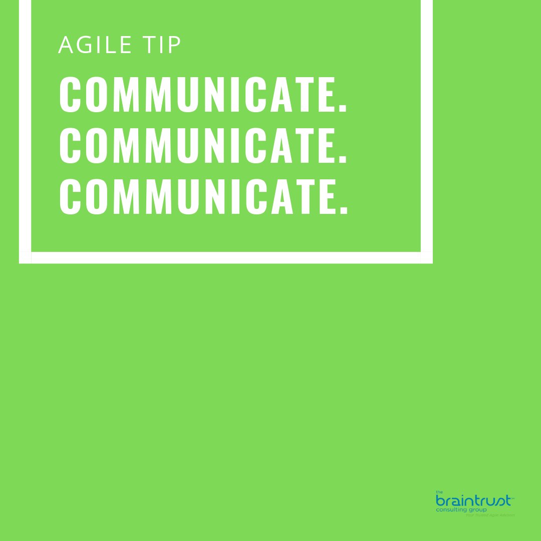 braintrustgroup's tweet image. Face-2-face communication leads to better understanding. According to Prof. Mehrabian&apos;s 7-38-55 Rule, communication is only 7 % verbal &amp;amp; 93 % non-verbal. Non-verbal meaning body language 55 % &amp;amp; tone of voice 38 %. Remember to Stop, Look, and Listen. #YourAgileJourney #AgileTip