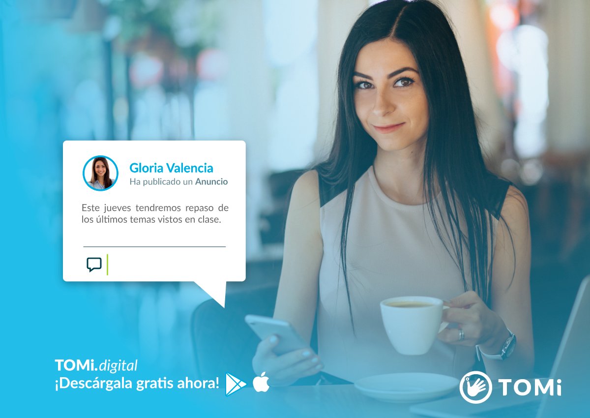 Lleva tus grupos siempre a la mano y no esperes llegar a casa o al colegio para comunicarte con ellos, hazlo desde tu celular fácil y rápido 
TOMi digital la #app de los #maestros. Descárgala gratis en #Android y #IOS