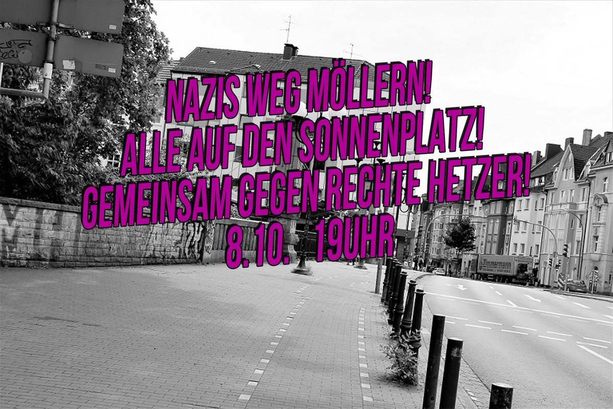 amzdo's tweet photo. Hallo #Kreuzviertel, heute um 19:30h wollen wieder die Nazis zu Euch an die Möllerbrücke. Also: do it again! Nazis weg #möllern! 19h auf den Sonnenplatz! #nonazisdo #Dortmund https://t.co/jQ7ZBAtjzU